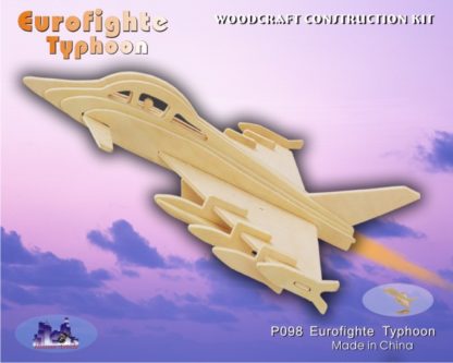 Lentokone Taistelukone Typhoon rakennussarja puulelu vaneri