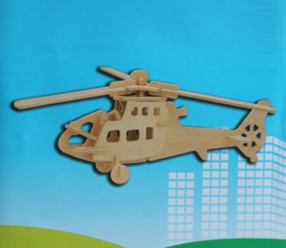 Helikopteri Taisteluhelikopteri pieni rakennussarja puulelu vaneri