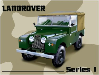 Land Rover Series 1 peltikyltti 40x30 cm