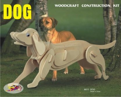 Koira pieni eläin aiheinen rakennussarja puulelu vaneri
