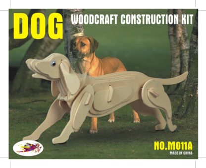 Koira eläin aiheinen rakennussarja puulelu vaneri