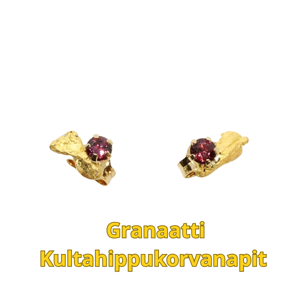 Granaattikorvanapit-kultahippu  5mm Lemmenjokikoru