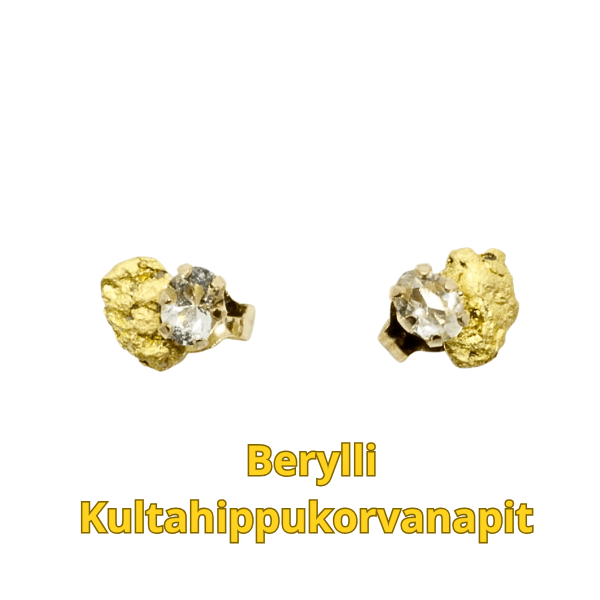 Beryllikorvanapit-kultahippu 4-5mm Lemmenjokikoru Alhonen