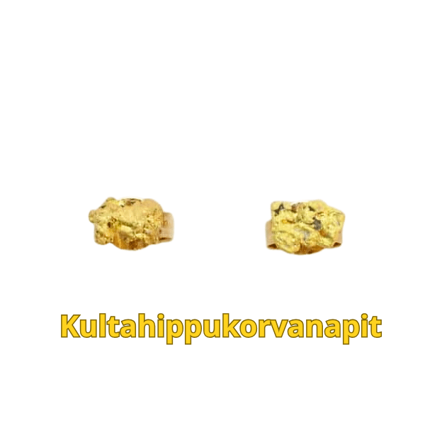 Kultahippu korvanapit(2kpl) 3x5mm Gold Lemmenjoki