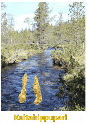 Kultahippu 2kpl 10mm yht 0.64g korvakoruksi