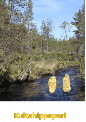 Kultahippuja 2kpl 6mm yht 0.33g korvariipukseksi Arctic