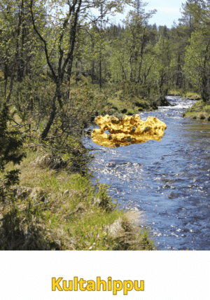 Kultahippu 0.08g 3x6mm Lemmenjoki Arctic Gold