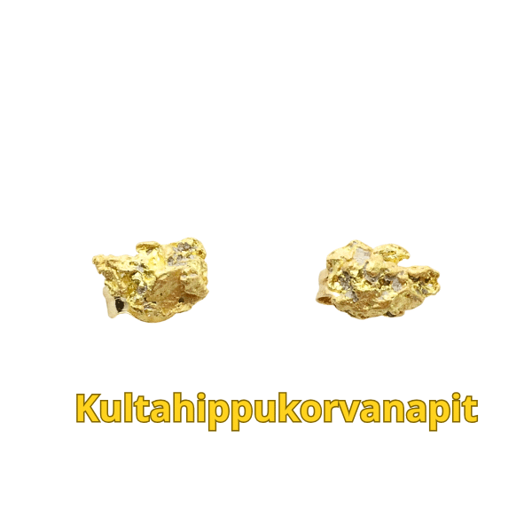 Kultahippu korvakoru napit noin 6mm  Lemmenjoki