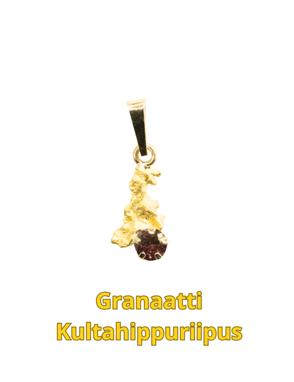 Granaattiriipus kultahippu 8mm Lemmenjokikoru Alhonen