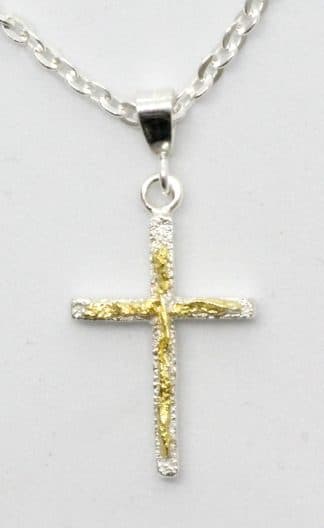Kultahippu-hopearisti 19x13mm Arctic Gold Lappi