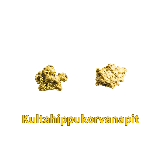 Kultahippu korvakoru napit noin 6mm  Lemmenjoki