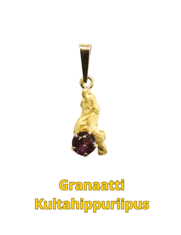 Granaattiriipus kultahippu 10mm Lemmenjokikoru Alhonen