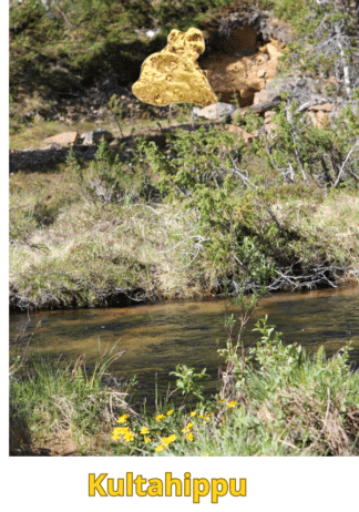 Kultahippu 0.07g 4x3mm Lemmenjoki Arctic Gold