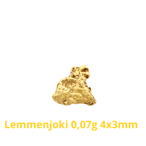 Kultahippu 0.07g 4x3mm Lemmenjoki Arctic Gold