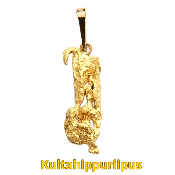 Kultahippuriipus 1.89g 20x7x4mm Lemmenjoki