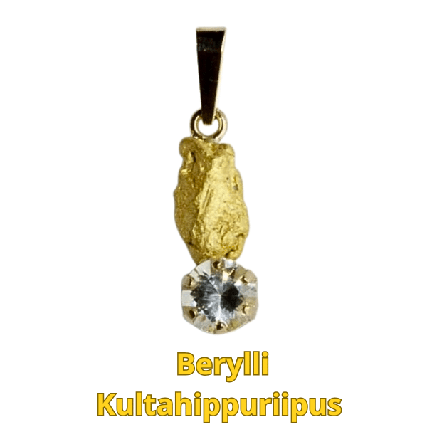 Berylliriipus-kultahippu 7mm Lemmenjokikoru Aarne Alhonen