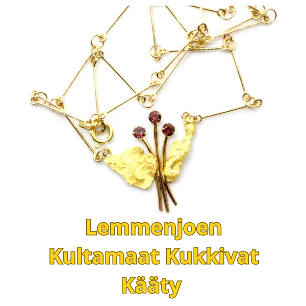 Granaatti ja kultahippu kukkakääty Lemmenjokikoru Arctic Gold Alhonen