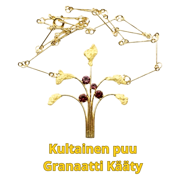 Granaatti ja kultahippu kääty Lemmenjokikoru Arctic Gold Alhonen