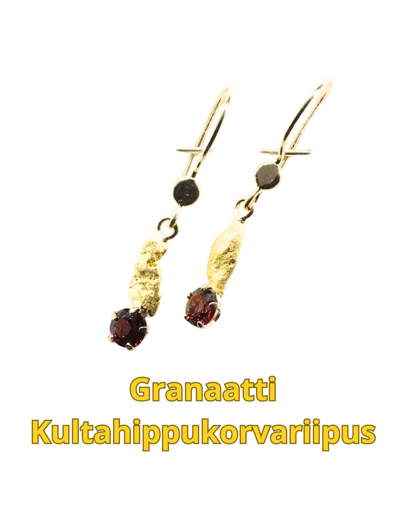 Granaattikorvariipukset-kultahiput 7mm Lemmenjokikoru Alhonen