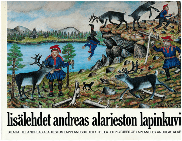 Lisälehdet Andreas Alarieston lapinkuviin antikvariaattikirja
