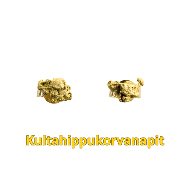 Kultahippu korvanapit 4x6mm Arctic Gold Lemmenjoki