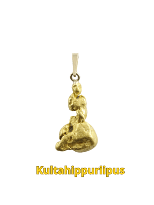 Vintage Kultahippuriipus paino 4.86 g Arctic Gold