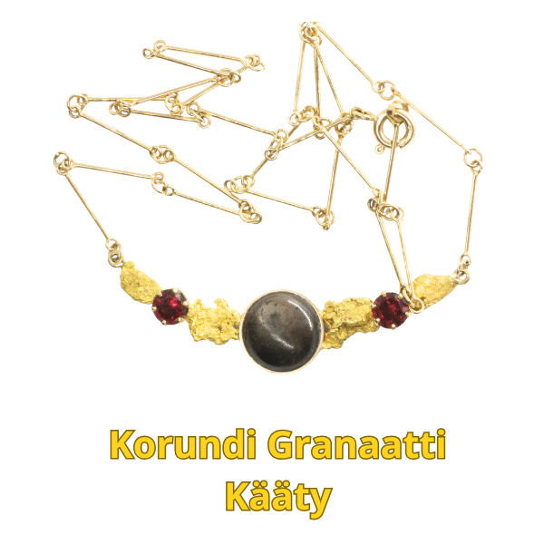 Vintage Kultahippu-granaatti-korundi Kääty Arctic Gold