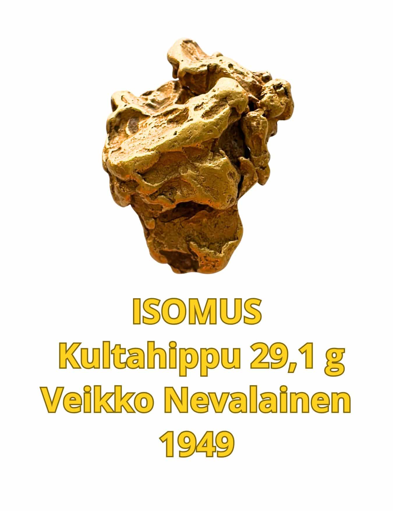 ISOMUS kultahippu 29.1 g 28 mm Veikko Nevalainen Lemmenjoki - myyty- - Image 2