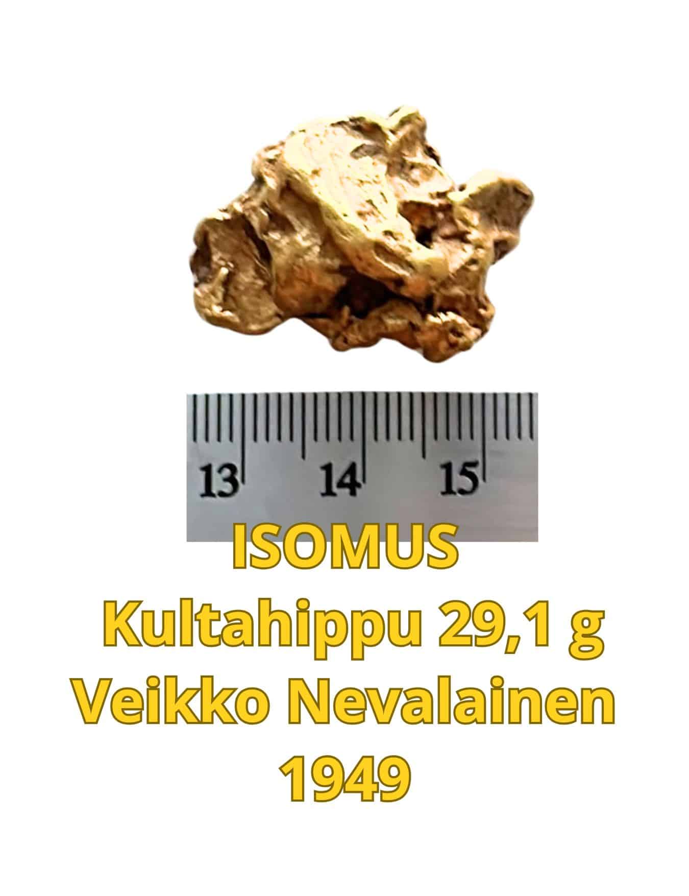 ISOMUS kultahippu 29.1 g 28 mm Veikko Nevalainen Lemmenjoki - myyty- - Image 3