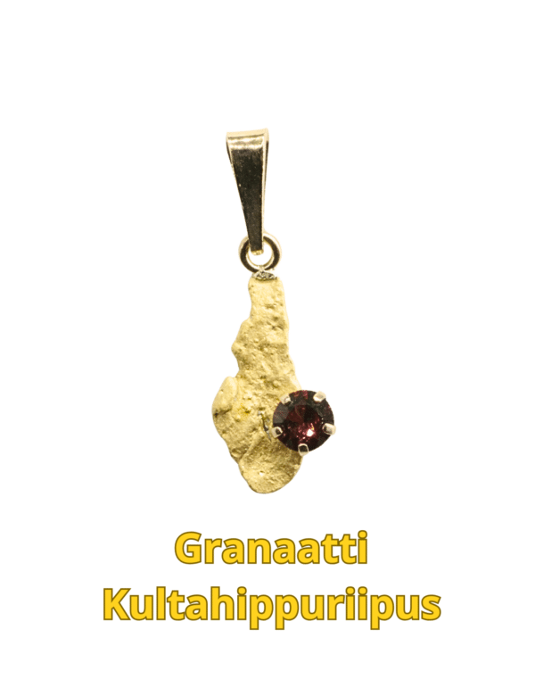 Granaattiriipus kultahippu 12mm Lemmenjokikoru Alhonen