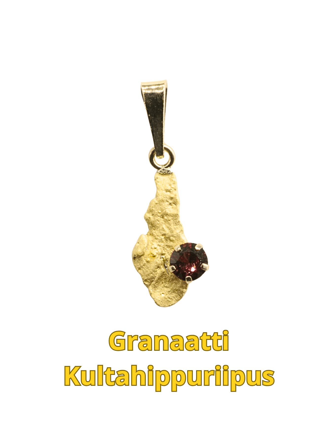 Granaattiriipus kultahippu 12mm Lemmenjokikoru Alhonen